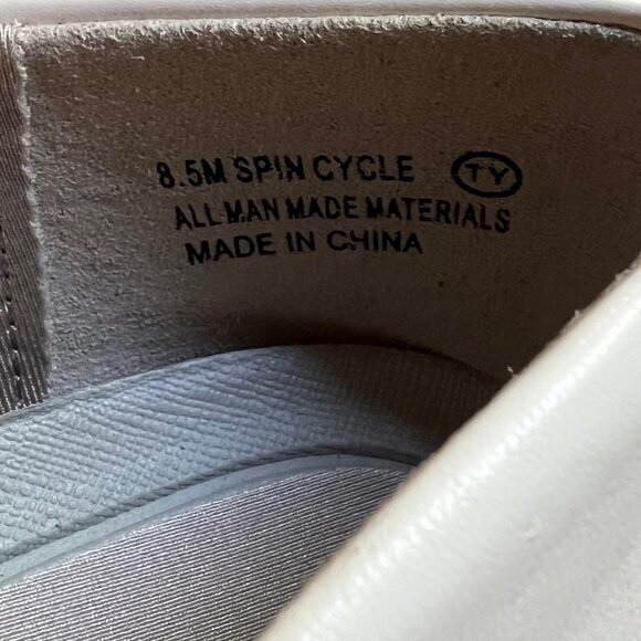 Aerosoles Size 8.5 White Spin Cycle Faux Leather Cross Weave Ballet Flats Shoes - Picture 6 of 7